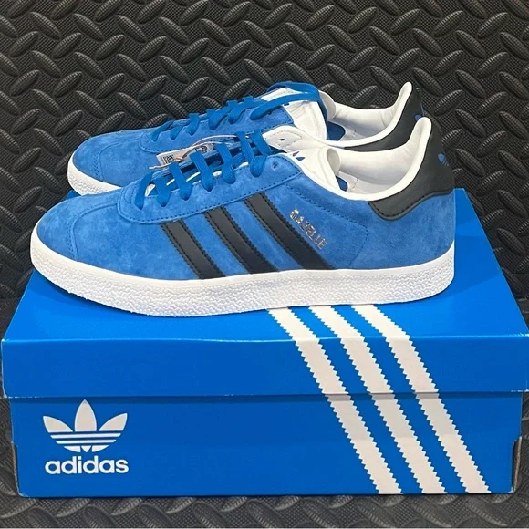 Mens Adidas Athletic Shoes Sneakers Blue‎ Black Size 9 - Picture 3 of 6